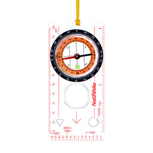 NatureHike Outdooors Hand Held Compass Light Level Camping Directional Base Plate Ruler Map Scale