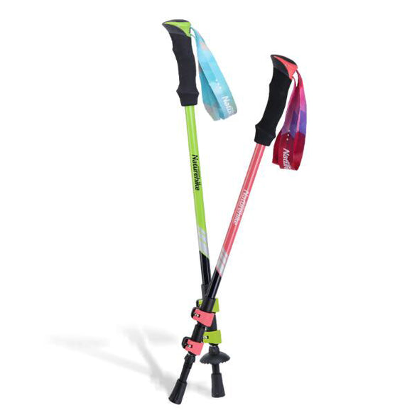 Naturehike 3 Section Trekking Pole Adjustable Folding Walking Stick Camping Aluminium Alpenstock