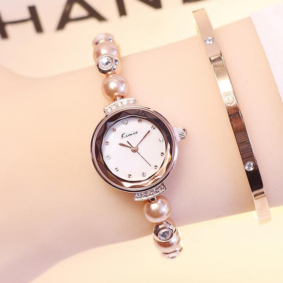 KIMIO KW6026S Fashion Ladies Quartz Rhinestones Bracelet Watch