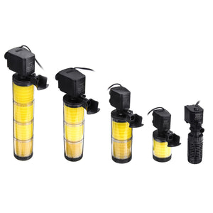 3 In 1 Multi-funtional Water Fish Tank Adjustable Aquarium Filter Pump Submersible Pump