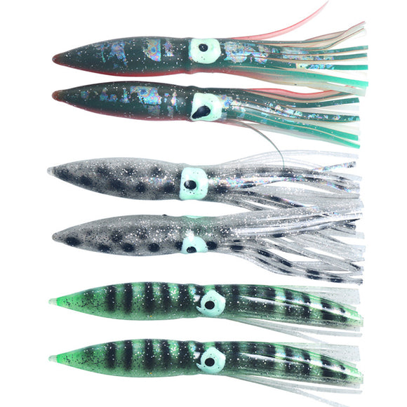 ZANLURE 2Pcs/Set 11cm 5g Octopus Artificial Soft Bait Long Shot Squid Pesca Bait Sea Fishing Lure