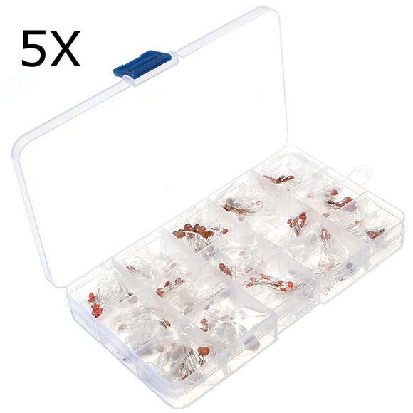 1500 Pcs 2pF-0.1F Ceramic Capacitors Kit 30 Types With Component Box