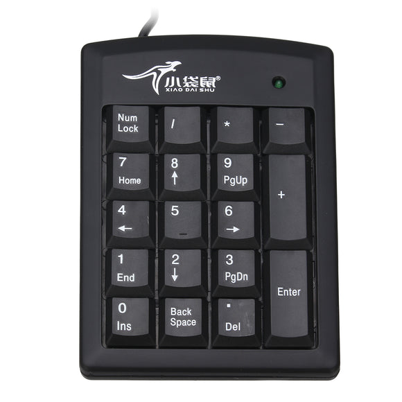 Black Pure PS/2 Numeric Keypad Numpad Number Mini Pad Keyboard