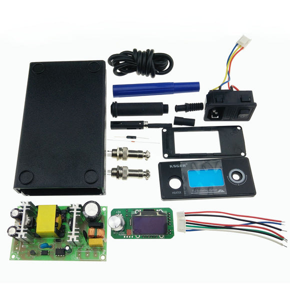 KSGER T12 V2.0 STM32 OLED Digital Soldering Station Controller 5 Core Silicone Wire Metal Case 9501 Soldering Handle Set