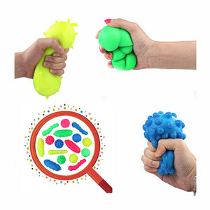 Squishy Bacteria Stress Balls Reliever Fun Gift Stress Virus Model Toy