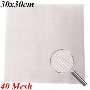 40 Mesh Stainless Steel 12x12 Inch Mesh Strainer Filer Net Screen