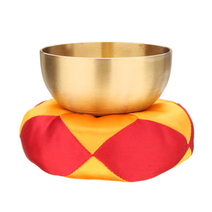 90mm Tibetan Buddhist Resonance Singing Brass Yoga Bowl Chakra Meditation Wooden Beater