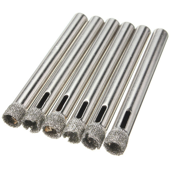 6pcs 6mm Diamond Hole Saw Cutter Drill Bit for Tile Ceramic Glass Porcelain Marble