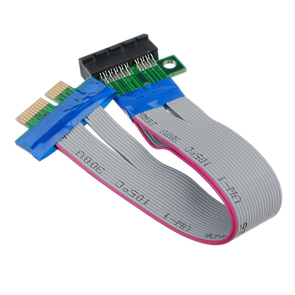 PCI-E 1X Slot Riser Card Extender Extension Ribbon Flex Relocate Cable