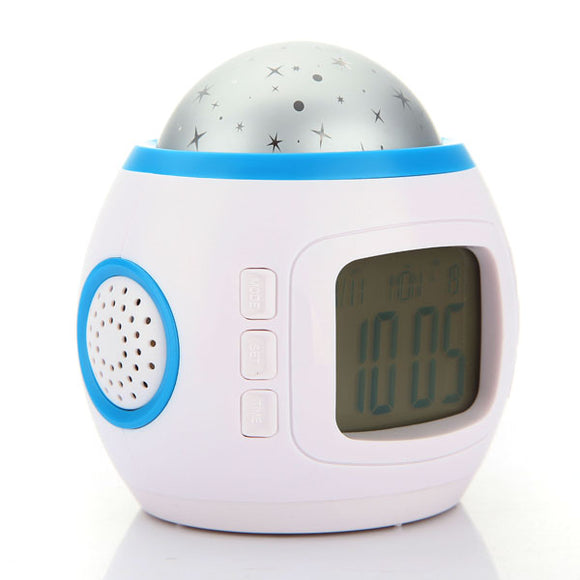 LED Starry Star Sky Projection Digital Music Alarm Clock