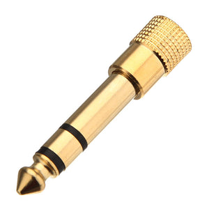 1/4 Inch 6.5mm female To 1/8 3.5mm Male Gold Plated Adapter Socket