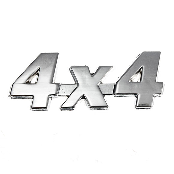 4 X 4 Metal Badge Car Decorative Stickers Silver