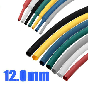 1M 12.0mm 7 Color 2:1 Polyolefin Heat Shrink Tubing Tube Sleeving Wrap