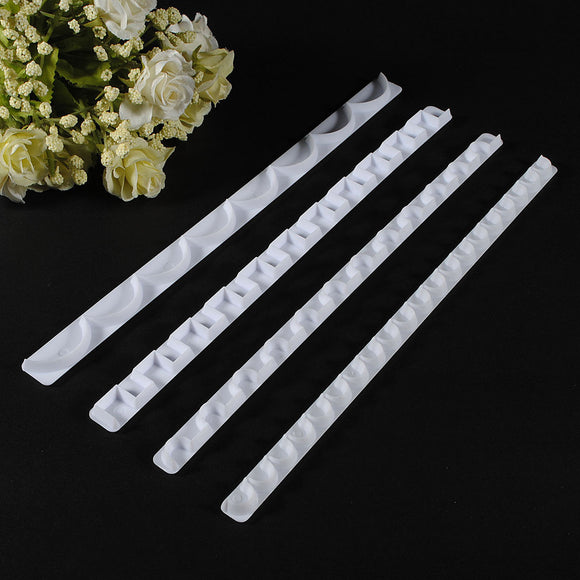 4 Pcs Straight Frilling Chain Embosser Cutter Fondant Cake Mold