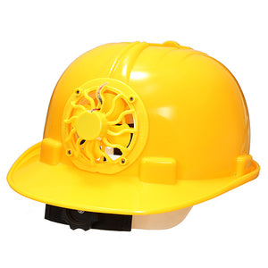 Solar Powered Safety Helmet Hard Ventilate Hat with Cooling Cool Fan