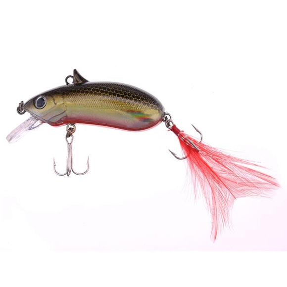 Fishing Lure Hard Lure Bait Mino Fasle Bait Treble Hooks With Feather