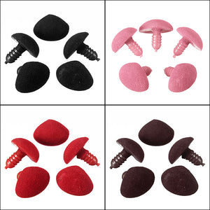 5Pcs Plastic Triangle Velvet Noses Buttons Eyes DIY For Bear Toy