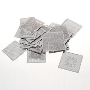 33pcs Directly Heat Rework BGA Reballing Stencil Template Set