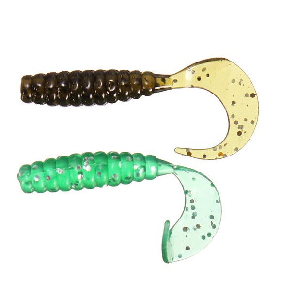 20pcs Silicone Fishing Worm Luminous Lures Soft Bait Bass Lures