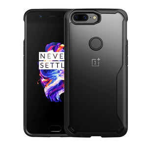 Bakeey Luxury Transparent Anti Fingerprint Soft Silicone Acrylic Back Protective Case For OnePlus 5T