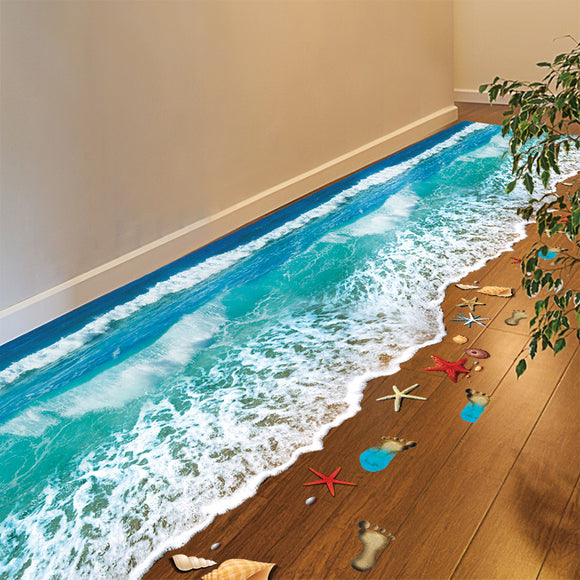 Honana DX-X1 3D Creative Waterproof Self-adhesive Bedroom Sticker Wall Floor Paste Home Decor