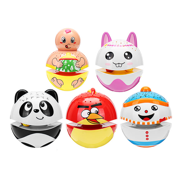 Christmas Cute Luminous Tumbler Doll Projection With Music Baby Toys For Kids Children Gift