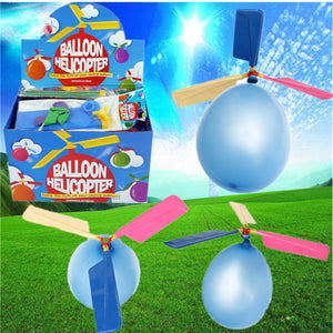 20PCS Wholesale Colorful Traditional Classic Balloon Helicopter Portable Flying Toy