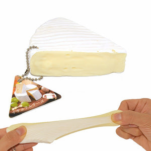 Cheese Squeeze Toy Squishy Stretch Stress Reliver With Tag Creative Christmas Gift 7.5*5*2.5cm