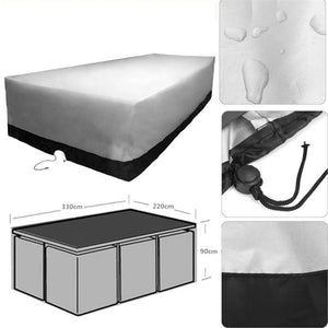 IPRee 330x220x90cm Waterproof 600D Oxford 8 Seater Furniture Cover Dust Rain UV Protection