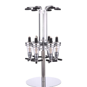 6 Heads Wine Beer Liquor Cocktail Bar Bottle Table Stand Decor Shot Draft Beer Dispenser