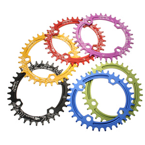 SNAIL 34T Oval Disc Chainring Bicycle Crankset 104MM Chainwheel Bike  Single-tooth Positive and Nega