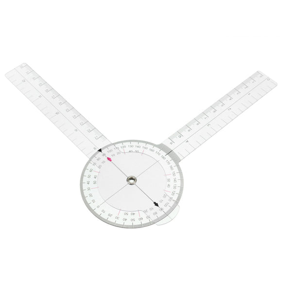 12 Inch Plastic Goniometer Angle Ruler Joint Bend Axis Motion Range Measuring Tool