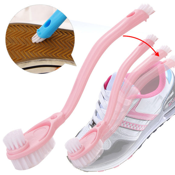 Honana BX-C294 Double Sided Skillet Soft Bristle Long handle Cleanning Brush Wash Shoe Brush