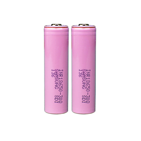 2PCS Samsung INR18650-30Q 3000mAh Unprotected Button Top 18650 Battery