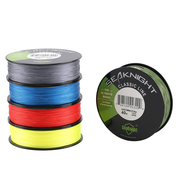 SeaKnight L-500M-CL New Classic 500M Fishing Line Super Strong PE Braided Multifilament Rope 6-80LB