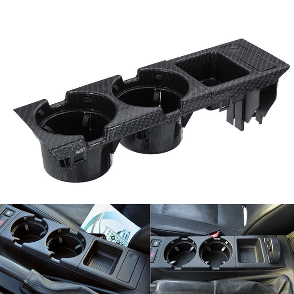 Carbon Fiber Center Console Drink Cup Coin Holder Box for BMW 3 Series E46 99-06