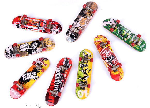 Random Color Graffiti Finger Skateboard Mini Suit With Tools Toys For Kids Children Gift