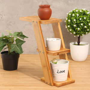 Flower Pot Plant Stand Rack Bamboo Shelf Garden Indoor Outdoor Patio Decorations