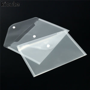 12Pcs Transparent Plastic Paper Storage Document Wallets File Folder Filing Paper Storage