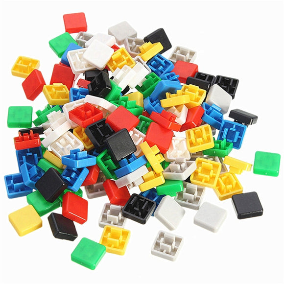 420pcs Square Mixed Color Tactile Button Caps Kit For 12x12x7.3MM Tact Switches