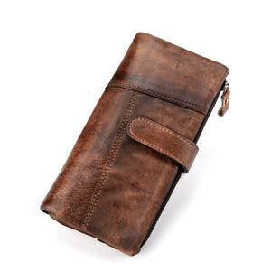 Men Faux Leather Fashion Long Wallet