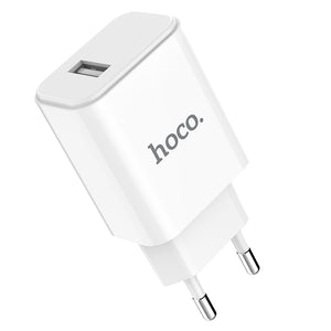 HOCO C61A 2.1A EU Plug Smart USB Charger for Samsung Xiaomi for iPhone Huawei