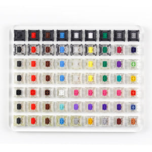 KBDFans 63 Key Cherry Switch Gateron Switch Kailh BOX Switch Keyboard Switch Tester with Acrylic Base and Clear Keycaps