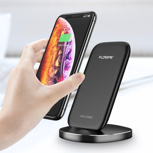 Floveme 10W Qi Fast Charging Phone Holder Wireless Charger For iPhone X XS XR Max Xiaomi Mi8 Mi9 S9 S10 Note