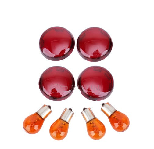 Motorcycle Indicator Lens Cover Turn Signal Light bulbs For Harley sportsters 883 1200 X48 Dyna V-Rod 1985-2020