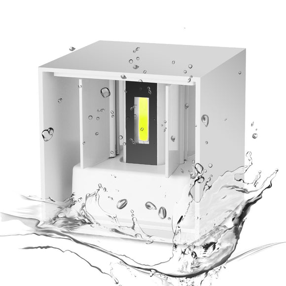 Loskii DX-CT1 AC 220V Waterproof 7W Aluminum Cube COB LED Wall Lamp Light Modern Home Lighting