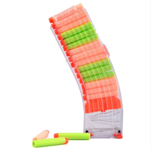 WORKER Mod 15Darts Plastic Clip Magazine For Elite Retaliator Blaster Toy Transparent