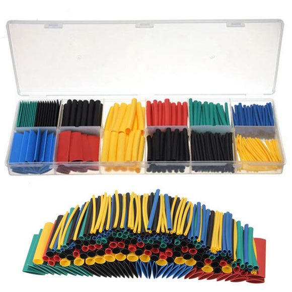 280pcs Assortment Ratio 2:1 Heat Shrink Tube Tubing Sleeving Wrap Kit With Box