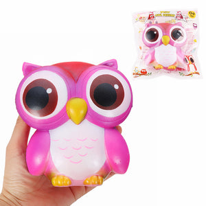 SanQi Elan Squishy Owl 15cm Gift Soft Slow Rising With Packaging Cute Animals Collection Decor Toy