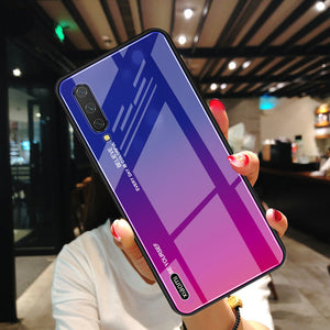 Bakeey Gradient Color Tempered Glass + Soft TPU Back Cover Protective Case for Xiaomi Mi A3 / Xiaomi Mi CC9e